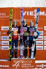 30.11.2019, Ruka, Finland (FIN): ASCHENWALD, TANDE, LANISEK, (l-r)  - FIS world cup ski jumping, individual HS142, Ruka (FIN). www.nordicfocus.com. © Modica/NordicFocus. Every downloaded picture is fee-liable.