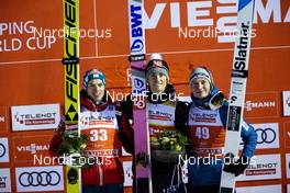 30.11.2019, Ruka, Finland (FIN): ASCHENWALD, TANDE, LANISEK, (l-r)  - FIS world cup ski jumping, individual HS142, Ruka (FIN). www.nordicfocus.com. © Modica/NordicFocus. Every downloaded picture is fee-liable.