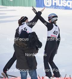 27.01.2019, Rasnov, Romania (ROU): Maren Lundby (NOR), Anna Odine Stroem (NOR) - FIS world cup ski jumping ladies, individual HS97, Rasnov (ROU). www.nordicfocus.com. © Tumashov/NordicFocus. Every downloaded picture is fee-liable.