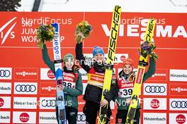 02.02.2019, Hinzenbach, Austria (AUT): Juliane Seyfarth (GER), Maren Lundby (NOR), Katharina Althaus (GER), (l-r) - FIS world cup ski jumping ladies, individual HS90, Hinzenbach (AUT). www.nordicfocus.com. © Modica/NordicFocus. Every downloaded picture is fee-liable.