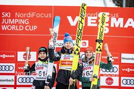03.02.2019, Hinzenbach, Austria (AUT): Sara Takanashi (JPN), Maren Lundby (NOR), Katharina Althaus (GER), (l-r) - FIS world cup ski jumping ladies, individual HS90, Hinzenbach (AUT). www.nordicfocus.com. © Modica/NordicFocus. Every downloaded picture is fee-liable.