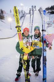 23.03.2019, Chaikovsky, Russia (RUS): Katharina Althaus (GER), Juliane Seyfarth (GER) - FIS world cup ski jumping ladies, individual HS102, Chaikovsky (RUS). www.nordicfocus.com. © Tumashov/NordicFocus. Every downloaded picture is fee-liable.