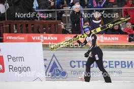 23.03.2019, Chaikovsky, Russia (RUS): Anna Odine Stroem (NOR) - FIS world cup ski jumping ladies, individual HS102, Chaikovsky (RUS). www.nordicfocus.com. © Tumashov/NordicFocus. Every downloaded picture is fee-liable.