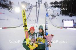 23.03.2019, Chaikovsky, Russia (RUS): Katharina Althaus (GER), Juliane Seyfarth (GER) - FIS world cup ski jumping ladies, individual HS102, Chaikovsky (RUS). www.nordicfocus.com. © Tumashov/NordicFocus. Every downloaded picture is fee-liable.