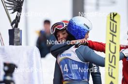 24.03.2019, Chaikovsky, Russia (RUS): Katharina Althaus (GER), Jacqueline Seifriedsberger (AUT) - FIS world cup ski jumping ladies, individual HS140, Chaikovsky (RUS). www.nordicfocus.com. © Tumashov/NordicFocus. Every downloaded picture is fee-liable.
