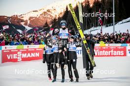 27.02.2019, Seefeld, Austria (AUT): Lundby Maren (NOR), Opseth Silje (NOR), Saglien Braaten Ingebjoerg (NOR), Odine Stroem Anna (NOR), (l-r)  - FIS nordic world ski championships, ski jumping ladies, individual HS109, Seefeld (AUT). www.nordicfocus.com. © Modica/NordicFocus. Every downloaded picture is fee-liable.