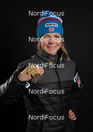 27.02.2019, Seefeld, Austria (AUT): Lundby Maren (NOR) - FIS nordic world ski championships, ski jumping ladies, medals, Seefeld (AUT). www.nordicfocus.com. Free handout image for editorial use for print and online media. No secondary purchase. © GEPA-pictures/WSC Seefeld 2019 