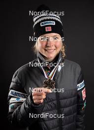 26.02.2019, Seefeld, Austria (AUT): Maren Lundby (NOR) - FIS nordic world ski championships, ski jumping ladies, medals, Seefeld (AUT). www.nordicfocus.com. Free handout image for editorial use for print and online media. No secondary purchase. © GEPA-pictures/WSC Seefeld 2019 