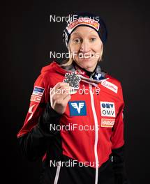26.02.2019, Seefeld, Austria (AUT):  Daniela Iraschko-Stolz (AUT) - FIS nordic world ski championships, ski jumping ladies, medals, Seefeld (AUT). www.nordicfocus.com. Free handout image for editorial use for print and online media. No secondary purchase. © GEPA-pictures/WSC Seefeld 2019 