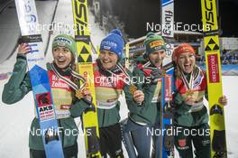 25.02.2019, Seefeld, Austria (AUT): Juliane Seyfarth (GER), Ramona Straub (GER), Carina Vogt (GER), Katharina Althaus (GER) - FIS nordic world ski championships, ski jumping ladies, training, Seefeld (AUT). www.nordicfocus.com. © THIBAUT/NordicFocus. Every downloaded picture is fee-liable.