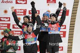 25.02.2019, Seefeld, Austria (AUT): Anna Odine Stroem (NOR), Ingebjoerg Saglien Braaten (NOR), Silje Opseth (NOR), Maren Lundby (NOR) - FIS nordic world ski championships, ski jumping ladies, training, Seefeld (AUT). www.nordicfocus.com. © THIBAUT/NordicFocus. Every downloaded picture is fee-liable.