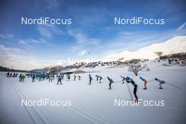 19.01.2019, St. Moritz, Switzerland (SUI): Men's Start (l-r)  - Visma Ski Classics La Diagonela, St. Moritz (SUI). www.nordicfocus.com. © Modica/NordicFocus. Every downloaded picture is fee-liable.