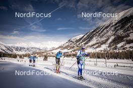 19.01.2019, St. Moritz, Switzerland (SUI): Joar Andreas  Thele (NOR), Stian Berg (NOR), (l-r)  - Visma Ski Classics La Diagonela, St. Moritz (SUI). www.nordicfocus.com. © Modica/NordicFocus. Every downloaded picture is fee-liable.