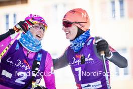 19.01.2019, St. Moritz, Switzerland (SUI): Katerina Smutna (CZE), Kari Vikhagen Gjeitnes (NOR), (l-r)  - Visma Ski Classics La Diagonela, St. Moritz (SUI). www.nordicfocus.com. © Modica/NordicFocus. Every downloaded picture is fee-liable.