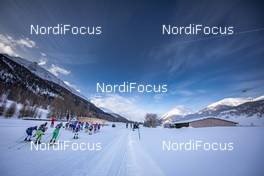 19.01.2019, St. Moritz, Switzerland (SUI): Ladies' start (l-r)  - Visma Ski Classics La Diagonela, St. Moritz (SUI). www.nordicfocus.com. © Modica/NordicFocus. Every downloaded picture is fee-liable.