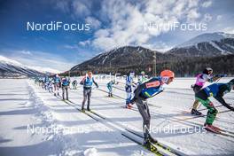 19.01.2019, St. Moritz, Switzerland (SUI): Andreas Aukland (NOR), Joar Andreas  Thele (NOR), (l-r)  - Visma Ski Classics La Diagonela, St. Moritz (SUI). www.nordicfocus.com. © Modica/NordicFocus. Every downloaded picture is fee-liable.
