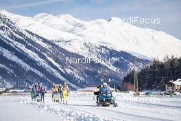19.01.2019, St. Moritz, Switzerland (SUI): Ladies' Leading Group in Samedan   - Visma Ski Classics La Diagonela, St. Moritz (SUI). www.nordicfocus.com. © Modica/NordicFocus. Every downloaded picture is fee-liable.