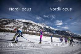 19.01.2019, St. Moritz, Switzerland (SUI): Men's Leading group in Pontresina   - Visma Ski Classics La Diagonela, St. Moritz (SUI). www.nordicfocus.com. © Modica/NordicFocus. Every downloaded picture is fee-liable.