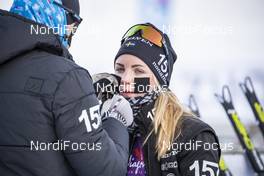 19.01.2019, St. Moritz, Switzerland (SUI): Athletes repairs their facer from -20 cold of Zuoz before start   - Visma Ski Classics La Diagonela, St. Moritz (SUI). www.nordicfocus.com. © Modica/NordicFocus. Every downloaded picture is fee-liable.