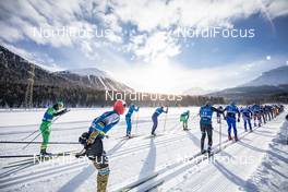 19.01.2019, St. Moritz, Switzerland (SUI): Leading group in Samedan   - Visma Ski Classics La Diagonela, St. Moritz (SUI). www.nordicfocus.com. © Modica/NordicFocus. Every downloaded picture is fee-liable.
