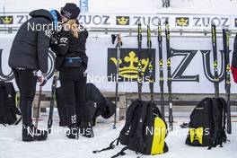 19.01.2019, St. Moritz, Switzerland (SUI): Athletes warm up   - Visma Ski Classics La Diagonela, St. Moritz (SUI). www.nordicfocus.com. © Modica/NordicFocus. Every downloaded picture is fee-liable.