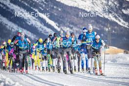 19.01.2019, St. Moritz, Switzerland (SUI): Men's Leading Group in Samedan (l-r)  - Visma Ski Classics La Diagonela, St. Moritz (SUI). www.nordicfocus.com. © Modica/NordicFocus. Every downloaded picture is fee-liable.
