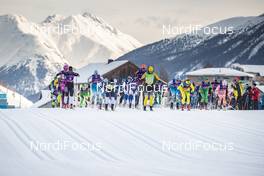 19.01.2019, St. Moritz, Switzerland (SUI): The start of the Ladies' Race   - Visma Ski Classics La Diagonela, St. Moritz (SUI). www.nordicfocus.com. © Modica/NordicFocus. Every downloaded picture is fee-liable.