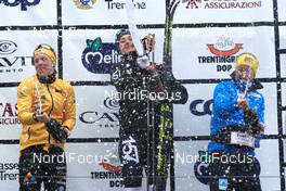 27.01.2019, Cavalese, Italy (ITA): Lina Korsgren (SWE), Britta Johansson Norgren (SWE), Astrid Oeyre Slind (NOR), (l-r)  - Visma Ski Classics and FIS Worldloppet Cup Marcialonga, Cavalese (ITA). www.nordicfocus.com. © Rauschendorfer/NordicFocus. Every downloaded picture is fee-liable.