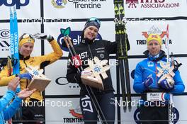 27.01.2019, Cavalese, Italy (ITA): Lina Korsgren (SWE), Britta Johansson Norgren (SWE), Astrid Oeyre Slind (NOR), (l-r)  - Visma Ski Classics and FIS Worldloppet Cup Marcialonga, Cavalese (ITA). www.nordicfocus.com. © Rauschendorfer/NordicFocus. Every downloaded picture is fee-liable.