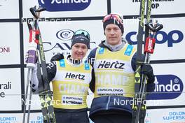27.01.2019, Cavalese, Italy (ITA): Britta Johansson Norgren (SWE), Petter Eliassen (NOR), (l-r)  - Visma Ski Classics and FIS Worldloppet Cup Marcialonga, Cavalese (ITA). www.nordicfocus.com. © Rauschendorfer/NordicFocus. Every downloaded picture is fee-liable.