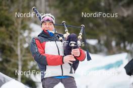 10.02.2019, Morez, France (FRA): Fature with Bagpiper - FIS World Loppet LaTransjurassienne, Morez (FRA). www.nordicfocus.com. © Rauschendorfer/NordicFocus. Every downloaded picture is fee-liable.