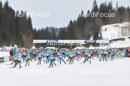 10.02.2019, Morez, France (FRA): start of the race - FIS World Loppet LaTransjurassienne, Morez (FRA). www.nordicfocus.com. © Rauschendorfer/NordicFocus. Every downloaded picture is fee-liable.