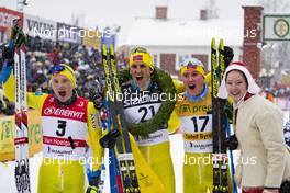 03.03.2019, Mora, Sweden (SWE): Stian Hoelgaard (NOR), Tore Bjoerset Berdal (NOR), Torleif Syrstad (NOR), (l-r) - Visma Ski Classics and FIS Marathon Cup Vasaloppet, Mora (SWE). www.nordicfocus.com. © Manzoni/NordicFocus. Every downloaded picture is fee-liable.