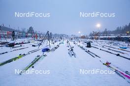 03.03.2019, Mora, Sweden (SWE): Event Feature: Startpreparations with different skis and poles at the startarea - Visma Ski Classics and FIS Marathon Cup Vasaloppet, Mora (SWE). www.nordicfocus.com. © Manzoni/NordicFocus. Every downloaded picture is fee-liable.