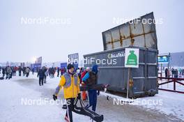 03.03.2019, Mora, Sweden (SWE): Event Feature: containers for the cloths wait at the startarea- Visma Ski Classics and FIS Marathon Cup Vasaloppet, Mora (SWE). www.nordicfocus.com. © Manzoni/NordicFocus. Every downloaded picture is fee-liable.