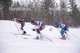 03.03.2019, Mora, Sweden (SWE): Morten Eide Pedersen (NOR), Ari Luusua (FIN), Erik Melin Soederstroem (SWE), (l-r) - Visma Ski Classics and FIS Marathon Cup Vasaloppet, Mora (SWE). www.nordicfocus.com. © Manzoni/NordicFocus. Every downloaded picture is fee-liable.