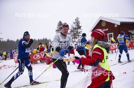 03.03.2019, Mora, Sweden (SWE): Event Feature: undefined athlete gets some water - Visma Ski Classics and FIS Marathon Cup Vasaloppet, Mora (SWE). www.nordicfocus.com. © Manzoni/NordicFocus. Every downloaded picture is fee-liable.