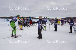 13.04.2019, Levi, Finland (FIN): Event Feature: Food station operated by the youth. - Visma Ski Classics Yllaes-Levi, Levi (FIN). www.nordicfocus.com. © Nico Manzoni/NordicFocus. Every downloaded picture is fee-liable.