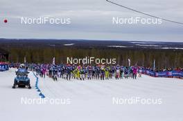 13.04.2019, Levi, Finland (FIN): Event Feature: Start of the men's race. - Visma Ski Classics Yllaes-Levi, Levi (FIN). www.nordicfocus.com. © Nico Manzoni/NordicFocus. Every downloaded picture is fee-liable.