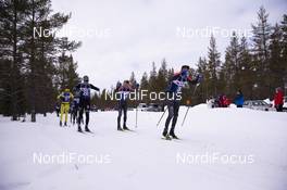 13.04.2019, Levi, Finland (FIN): Anders Moelmen Hoest (NOR), Joar Andreas Thele (NOR), Anders Aukland (NOR), (l-r) - Visma Ski Classics Yllaes-Levi, Levi (FIN). www.nordicfocus.com. © Christian Manzoni/NordicFocus. Every downloaded picture is fee-liable.