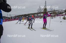 13.04.2019, Levi, Finland (FIN): Oskar Kardin (SWE), Alexis Jeannerod (FRA), (l-r) - Visma Ski Classics Yllaes-Levi, Levi (FIN). www.nordicfocus.com. © Nico Manzoni/NordicFocus. Every downloaded picture is fee-liable.