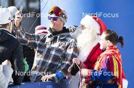 13.04.2019, Levi, Finland (FIN): Event Feature: Fan does a selfie with Santaclaus - Visma Ski Classics Yllaes-Levi, Levi (FIN). www.nordicfocus.com. © Christian Manzoni/NordicFocus. Every downloaded picture is fee-liable.