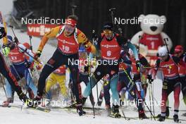 12.01.2020, Oberhof, Germany (GER): Benedikt Doll (GER), Quentin Fillon Maillet (FRA), (l-r) -  IBU world cup biathlon, mass men, Oberhof (GER). www.nordicfocus.com. © Manzoni/NordicFocus. Every downloaded picture is fee-liable.