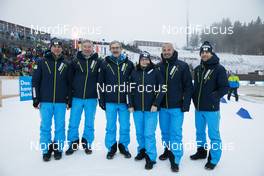 12.01.2020, Oberhof, Germany (GER): Wolfgang Woergoetter (AUT), IBU IR, Vladimir Bragin (RUS), Robert Zwahlen (SUI) IBU TD, Jaana Pitkaenen (FIN), Borut Nunar (SLO) IBU Race Director World Cup, Radovan Simocko (SVK), (l-r) -  IBU world cup biathlon, mass men, Oberhof (GER). www.nordicfocus.com. © Manzoni/NordicFocus. Every downloaded picture is fee-liable.
