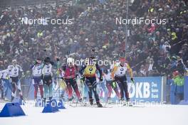 12.01.2020, Oberhof, Germany (GER): Marketa Davidova (CZE), Paulina Fialkova (SVK), Julia Simon (FRA), Tiril Eckhoff (NOR), Dorothea Wierer (ITA), Denise Herrmann (GER), (l-r) -  IBU world cup biathlon, mass women, Oberhof (GER). www.nordicfocus.com. © Manzoni/NordicFocus. Every downloaded picture is fee-liable.