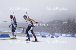 12.01.2020, Oberhof, Germany (GER): Susan Dunklee (USA), Vanessa Hinz (GER), (l-r) -  IBU world cup biathlon, mass women, Oberhof (GER). www.nordicfocus.com. © Manzoni/NordicFocus. Every downloaded picture is fee-liable.