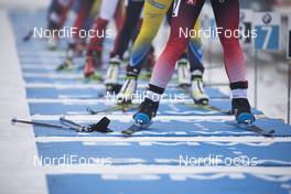 12.01.2020, Oberhof, Germany (GER): Event Feature: athletes are lined up at the shooting range -  IBU world cup biathlon, mass women, Oberhof (GER). www.nordicfocus.com. © Manzoni/NordicFocus. Every downloaded picture is fee-liable.