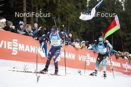 11.01.2020, Oberhof, Germany (GER): Anais Bescond (FRA), Dorothea Wierer (ITA), (l-r) -  IBU world cup biathlon, relay women, Oberhof (GER). www.nordicfocus.com. © Manzoni/NordicFocus. Every downloaded picture is fee-liable.