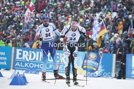 10.01.2020, Oberhof, Germany (GER): Mario Dolder (SUI), Florent Claude (BEL), (l-r) -  IBU world cup biathlon, sprint men, Oberhof (GER). www.nordicfocus.com. © Manzoni/NordicFocus. Every downloaded picture is fee-liable.