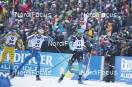 10.01.2020, Oberhof, Germany (GER): Martin Ponsiluoma (SWE), Tero Seppala (FIN), Simon Desthieux (FRA), (l-r) -  IBU world cup biathlon, sprint men, Oberhof (GER). www.nordicfocus.com. © Manzoni/NordicFocus. Every downloaded picture is fee-liable.
